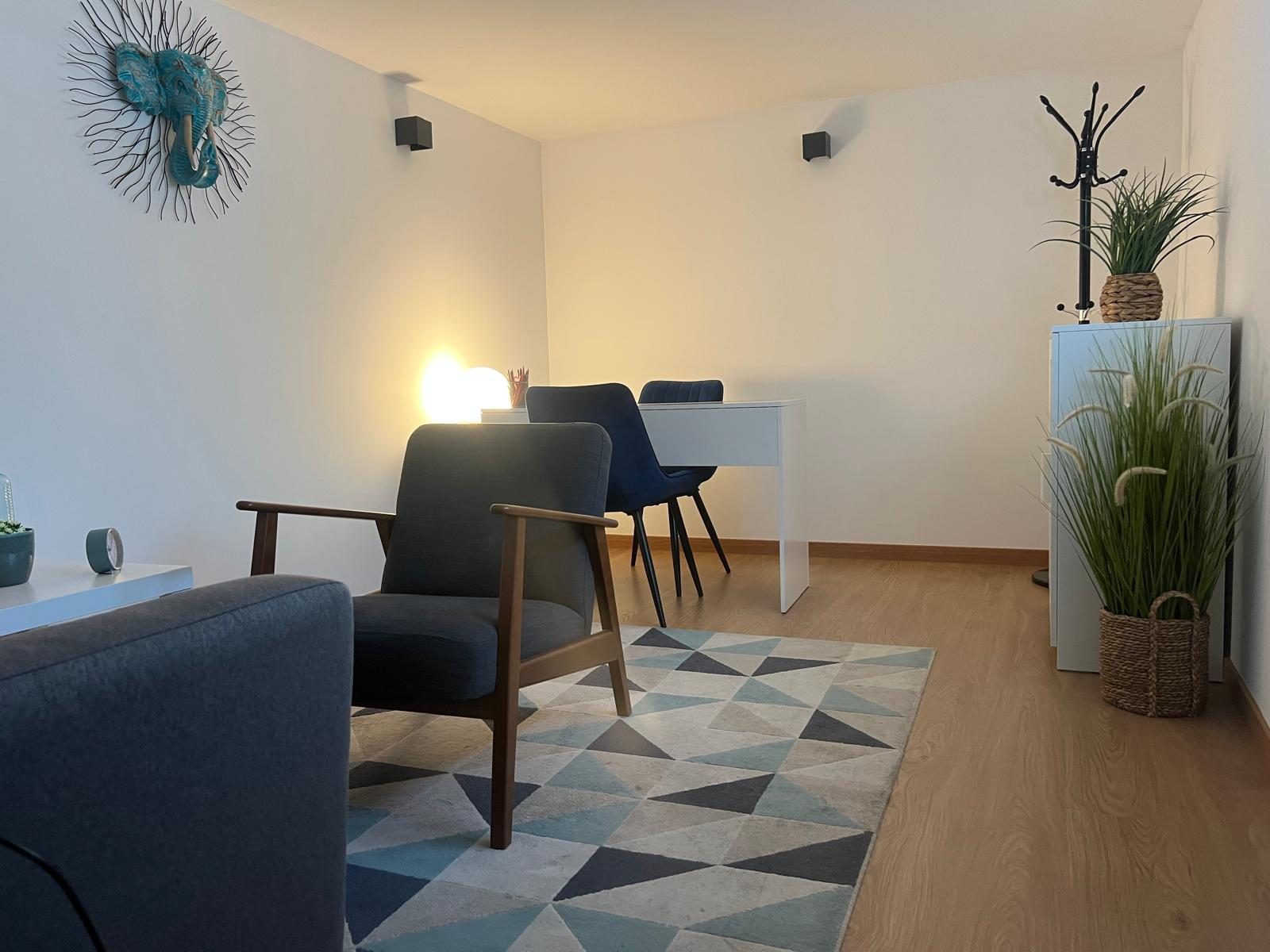 Sala de acompanhamento psicológico da Clínica dos Afectos em Setúbal, ampla e luminosa